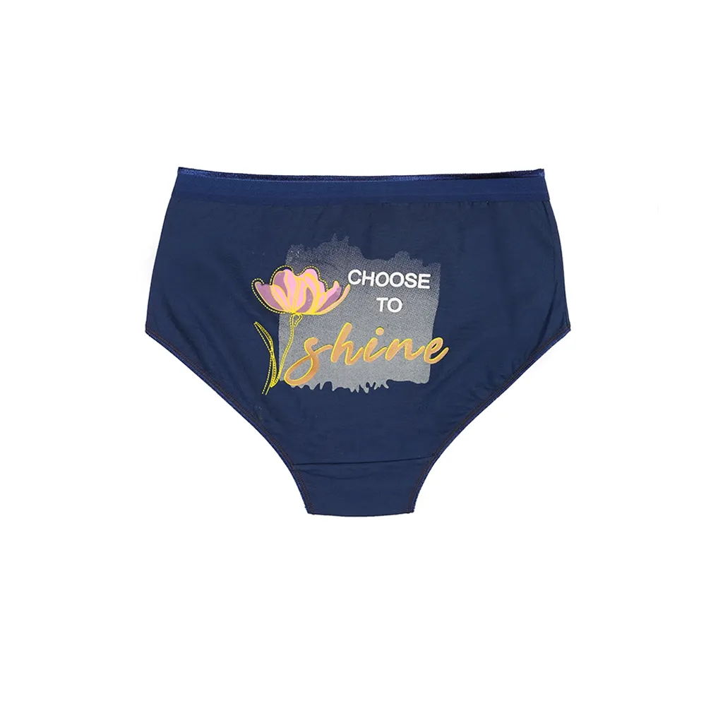 شورت زنانه اسلیپ نارینسی طرح گل و نوشته سایز 2XL نخ و پنبه