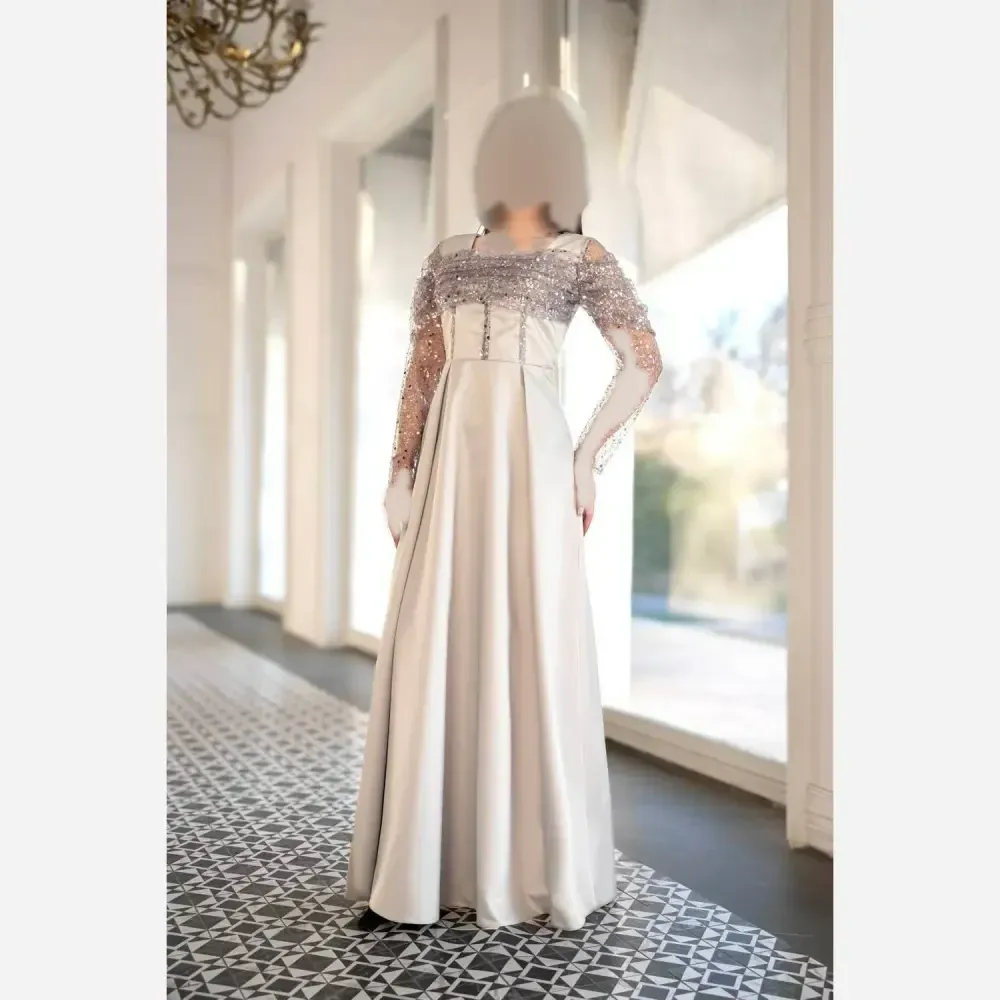ماکسی مجلسی زنانه ساتن آمریکایی و جسمیکو قد 165 سایز بزرگ