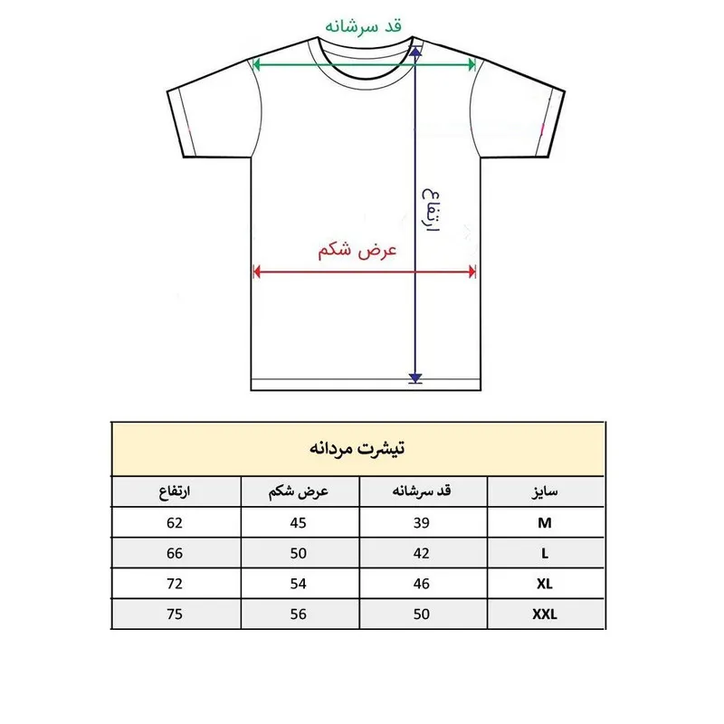 تیشرت آستین کوتاه مردانه مدل دورتموند جنس نخ و پلی استر