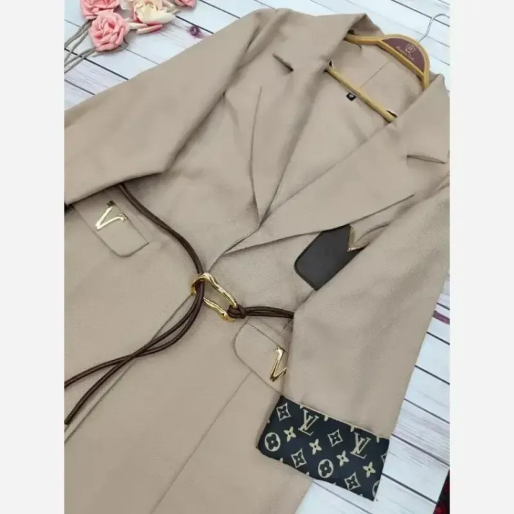 بارانی زنانه مشکی بلند دوخت مزونی آستردار با کمربند سایز بزرگ