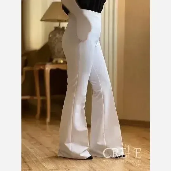 شلوار دمپا نیل طرح جین کشی فاق بلند کمرکش قد 100