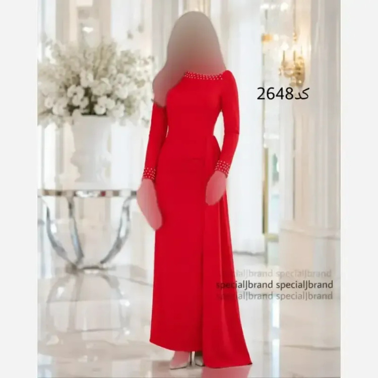 ماکسی مجلسی بابونه جنس دالقیچ قد 155 زیپدار با کمربند رنگبندی متنوع