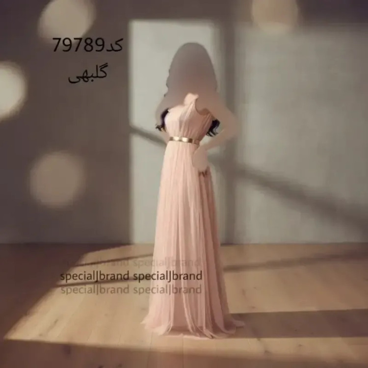 پیراهن ماکسی مجلسی زنانه تور و آستر کمربند دار سایز 40 تا 46