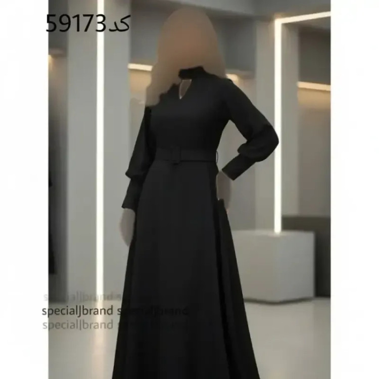 ماکسی ژولیا جنس مازراتی رنگ مشکی سایز 38 تا 44