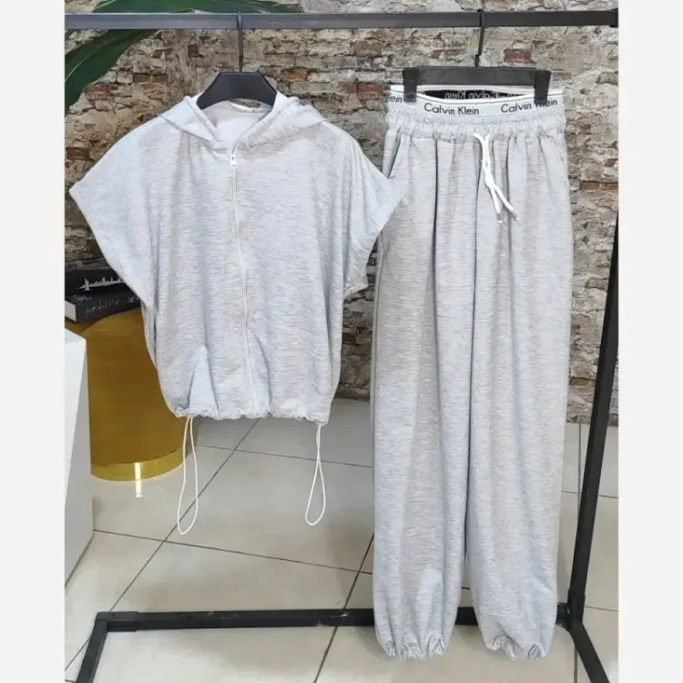 ست کراپ شلوار زنانه مدل ارینا پارچه پنبه گلکسی فریسایز 38 تا 44