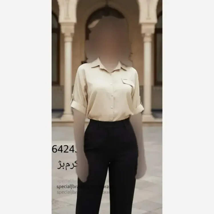 شومیز شارلوت ابریشم لمه دار زنانه رنگ مشکی سبز فیروزه ای کرم بژ