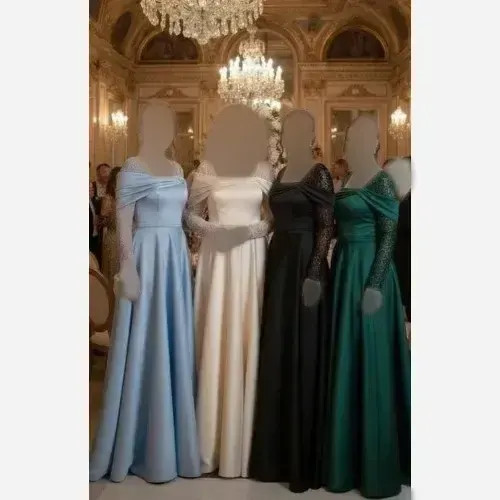 ماکسی مجلسی زنانه ساتن آمریکایی و پولک قد 160 سایز 38 تا 52