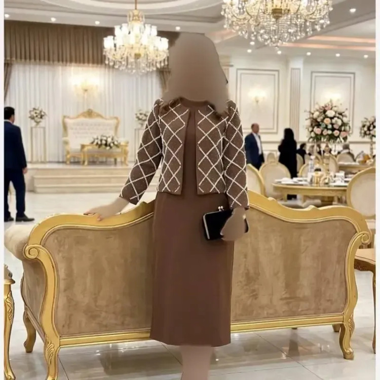 کت و سارافون زنانه بیگ سایز مدل گیسو جنس سوپر مازراتی