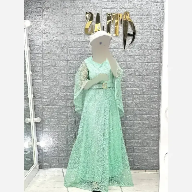 پیراهن مجلسی زنانه مدل فرشته جنس شاین قد 150