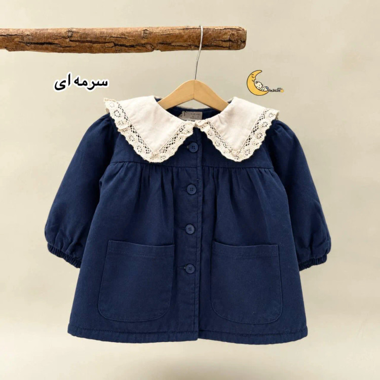 پالتو کتان دخترانه آستر خز پاییزه و زمستانه